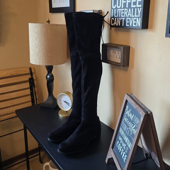 Like New STUART WIETZMAN Over the Knee Suede Boots sz 8 - Picture 4 of 16